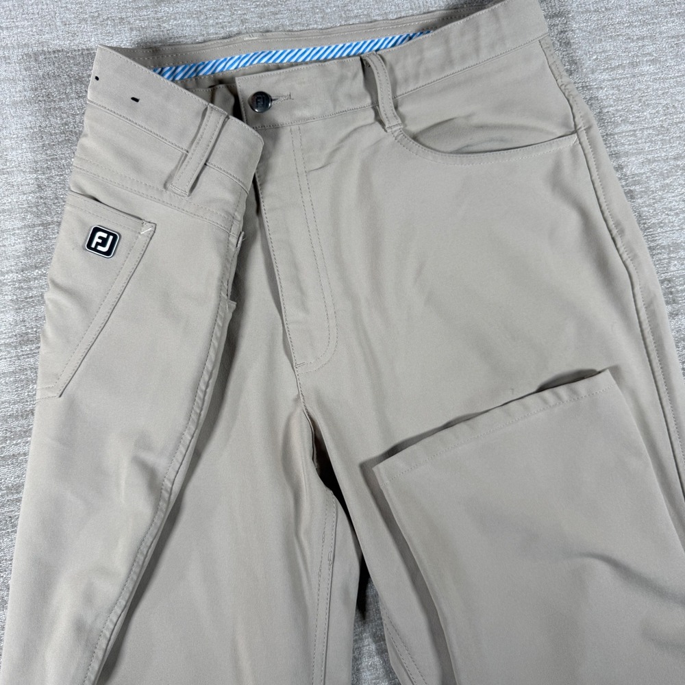 FootJoy Golf Pants Mens 38/30 Tan Athletic Fit Stretch Performance